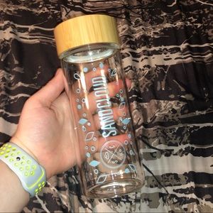 Glass water bottle